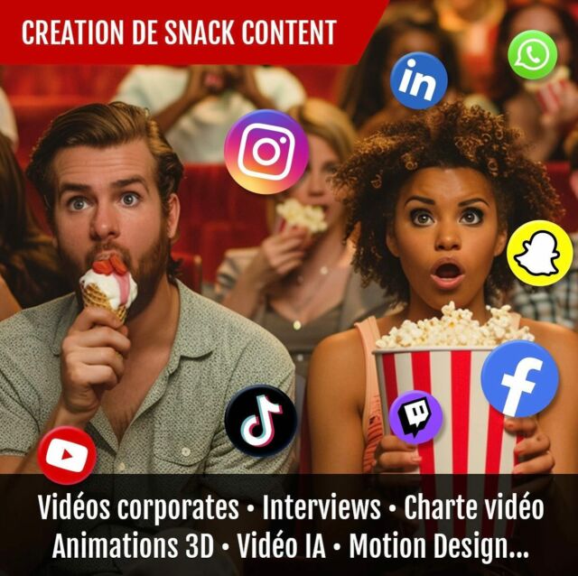 Besoin de Snack Content pour vos réseaux sociaux ?? Créer et décliner vos vidéos et Motion Design pour tous vos canaux, dans tous les formats, c'est notre quotidien :)
Alors contactez-nous pour booster votre seo et votre visibilité auprès de votre communauté ! #snackcontent #agencedigital #snackcontentagency #digitalagency #seo